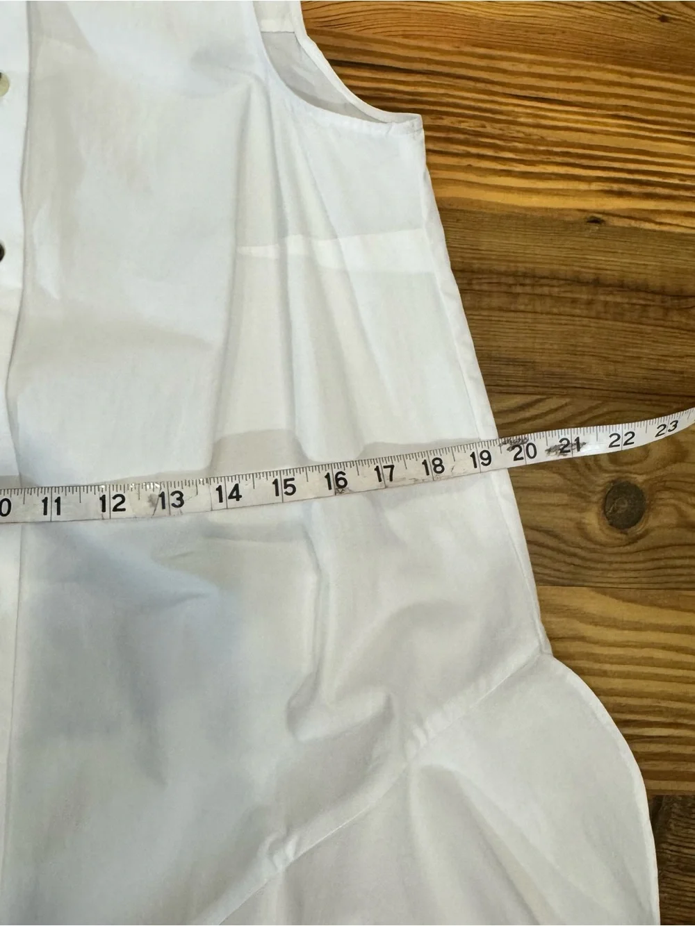 Anthropologie White Sleeveless Button-Front High-Low Dress - Picture 6 of 7